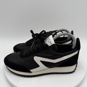 Rag & Bone Womens Black/White Retro Runner Sneakers EU 37 US 7